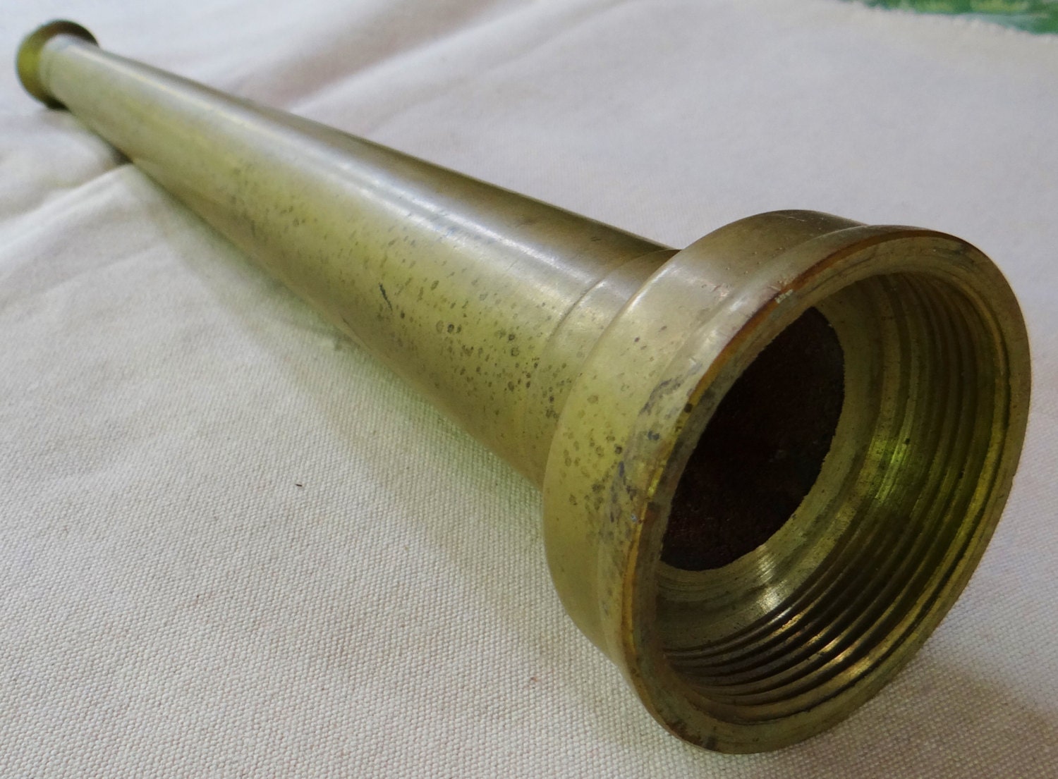 Antique Brass Fire Hose Nozzle 12 Inches in Length