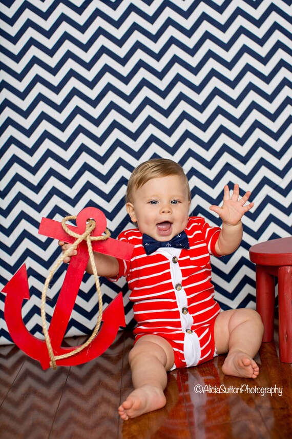 SALE Baby Cardigan Red with White Preppy Baby Boy Cardi