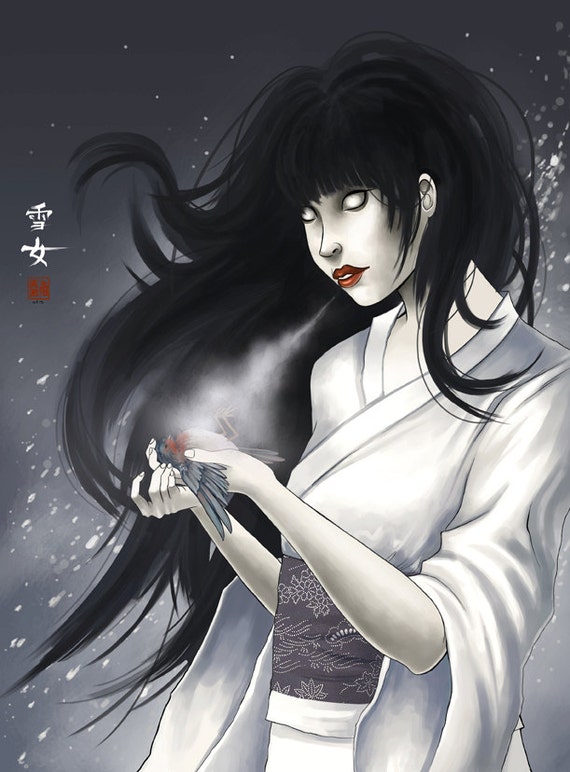 Yuki Onna 9x12 Limited edition giclee print by MeganMissfit