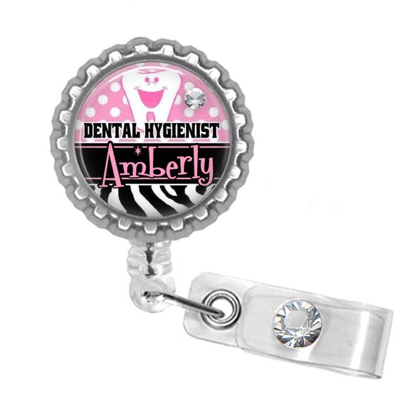 Items similar to Retractable ID Badge Reel Personalized Dental