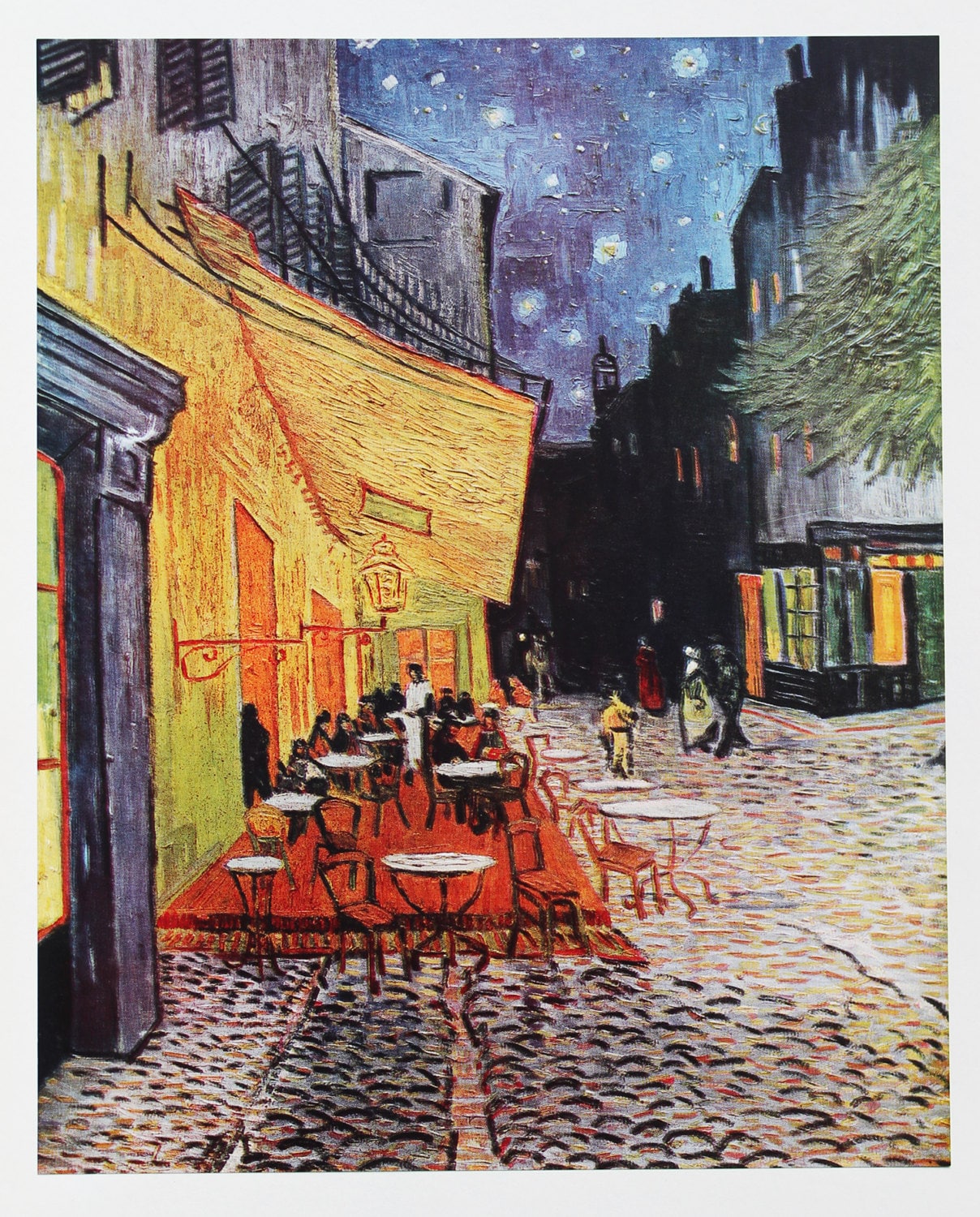 Vincent Van Gogh Sidewalk Cafe At Night 1888 By Reversechronology