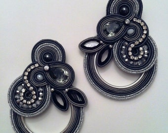 DIY soutache tutorial: orecchini "Castle of glass"