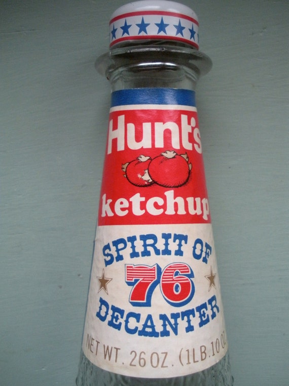 Vintage Hunt's Ketchup Spirit of 76 Decanter Bottle