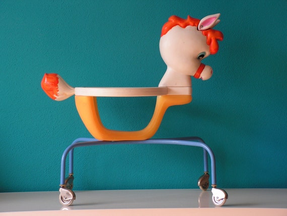 Vintage Baby Walker Pony Rocking Horse 1970s