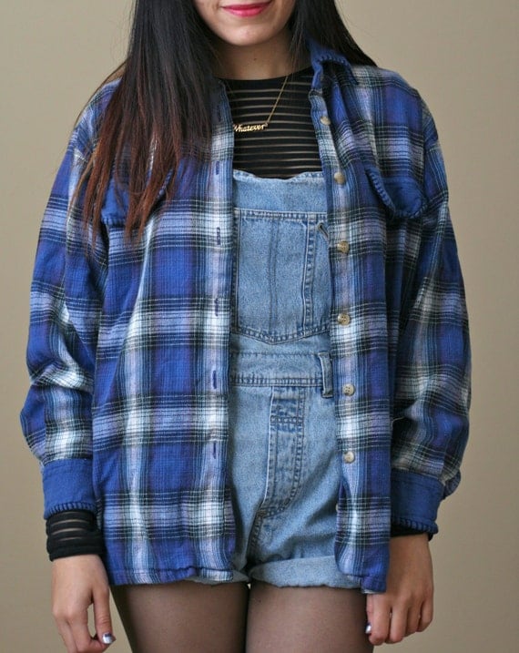 90s fashion women flannel