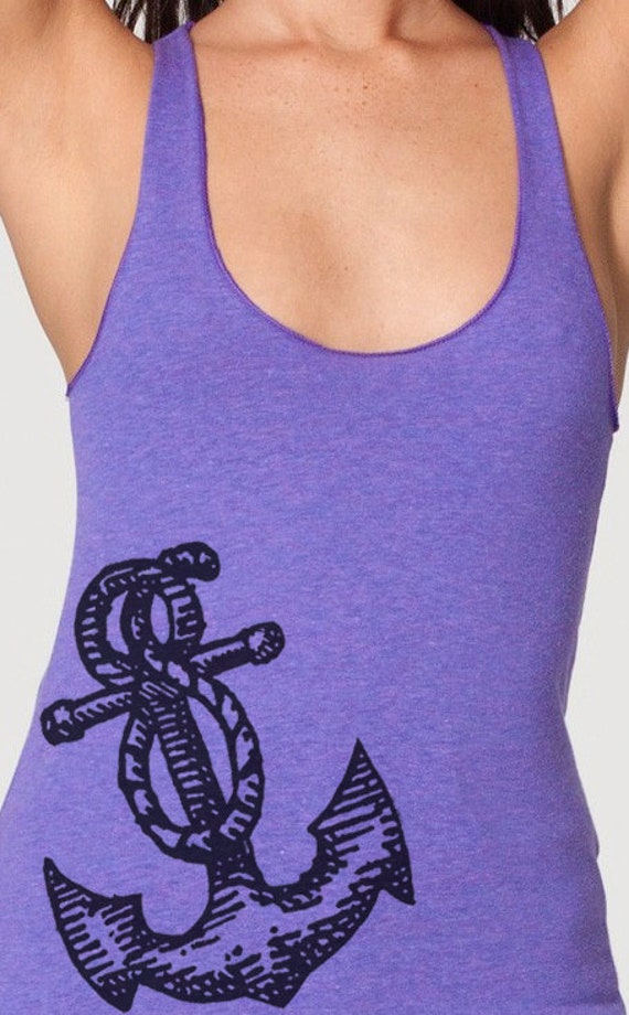 Anchor Tank Top nautical womens sailing boating by EconomyGrocery