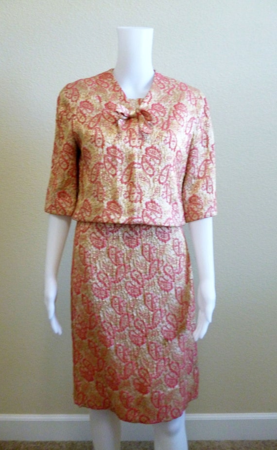 pink sheath dress with jacket