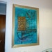 Mid Century Modern Ship Painting Vintage Expressionist Nautical Ocean Vintage Retro Kitsch