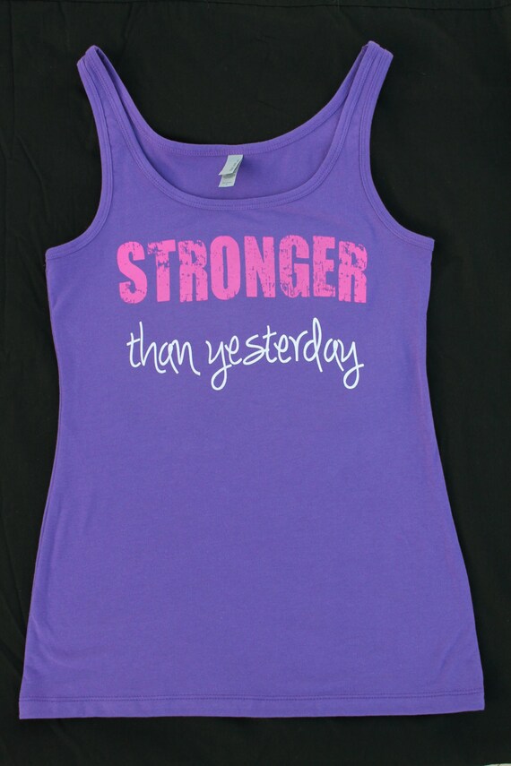 gold's gym stronger than yesterday shirt