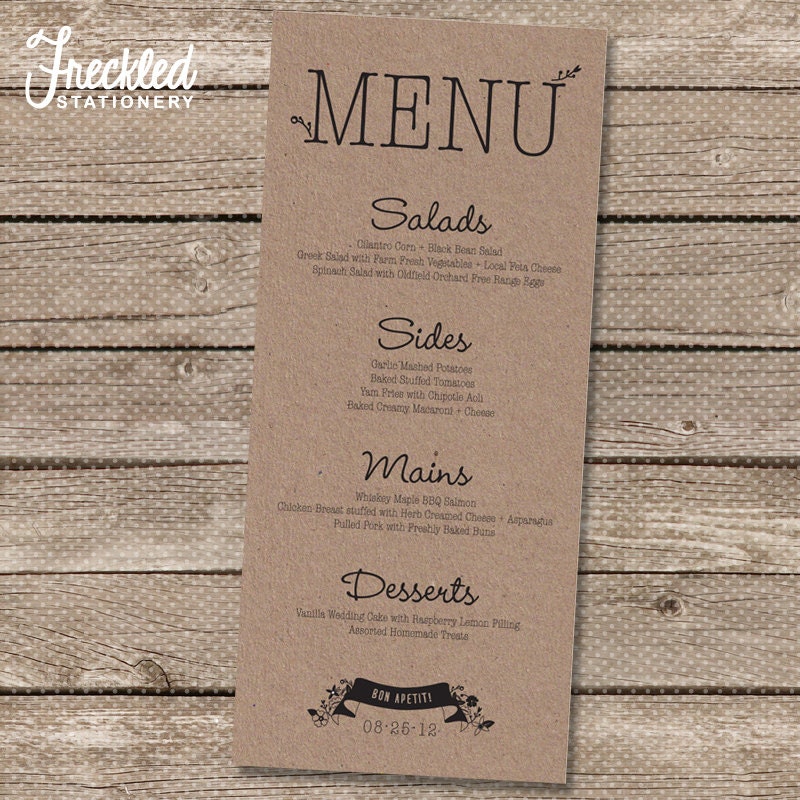 It's just an image of Geeky Printable Wedding Menus This is a picture of Geeky Printable Wedding Menus
