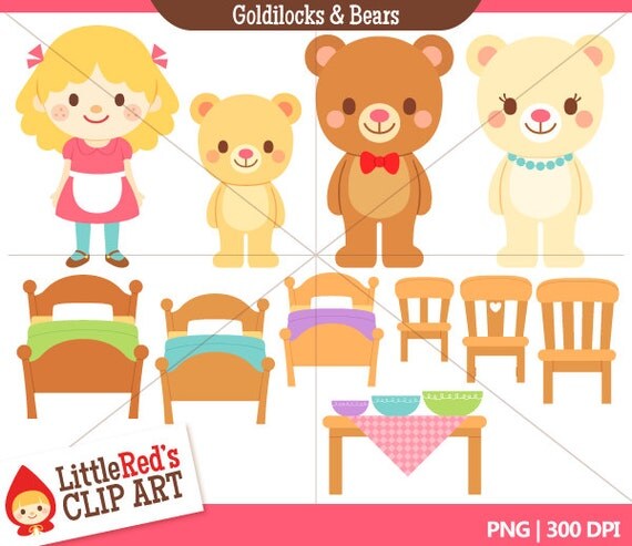 goldilocks and the three bears clipart
