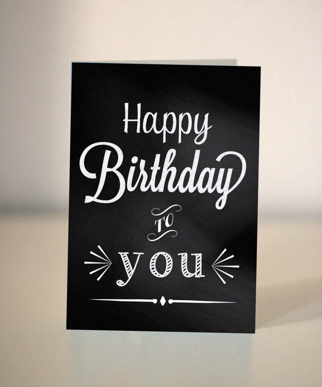 Chalkboard Style Birthday Card