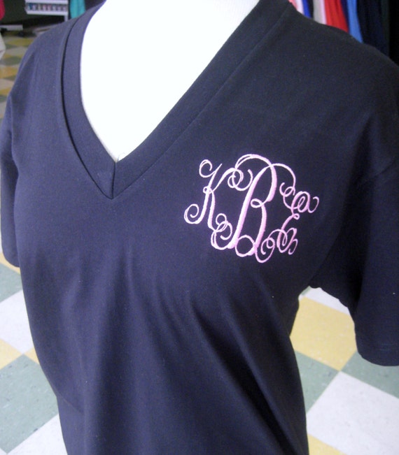 v neck monogram shirt