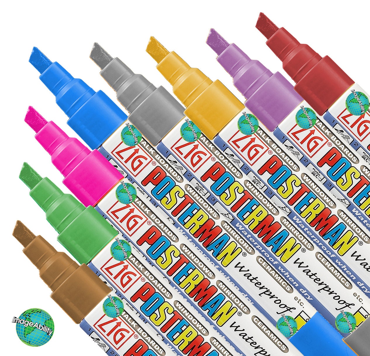 Zig Posterman Metallic Chalk Marker set with 8 Colors