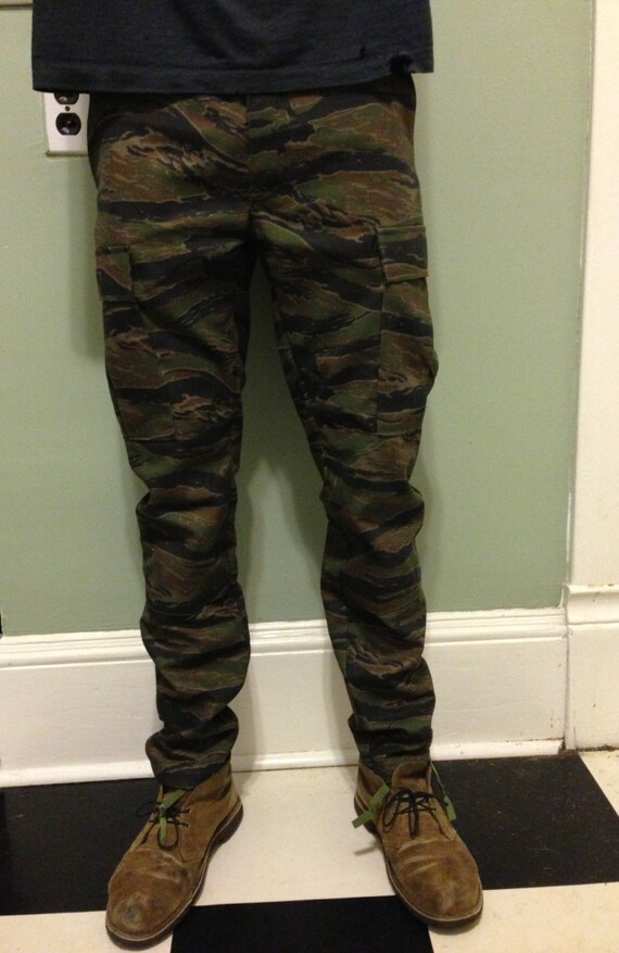 Custom Slim Tapered Authentic Tiger Camo BDU Pants by BYEGUYS