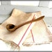 French vintage olive spoon made in olive wood. Discount on multiple buys.