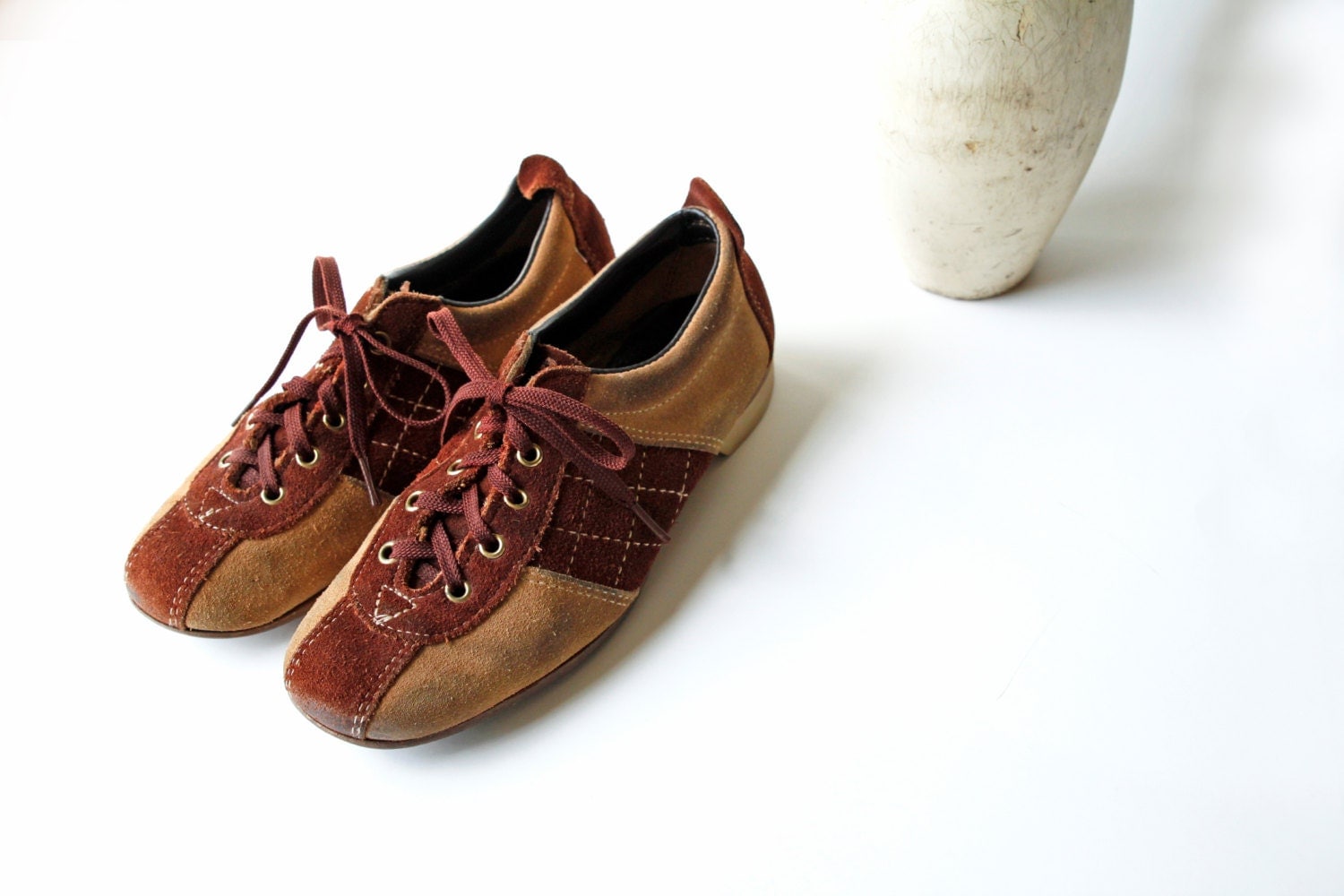 Womens Leather Bowling Shoes Vintage Suede Bowling Shoes
