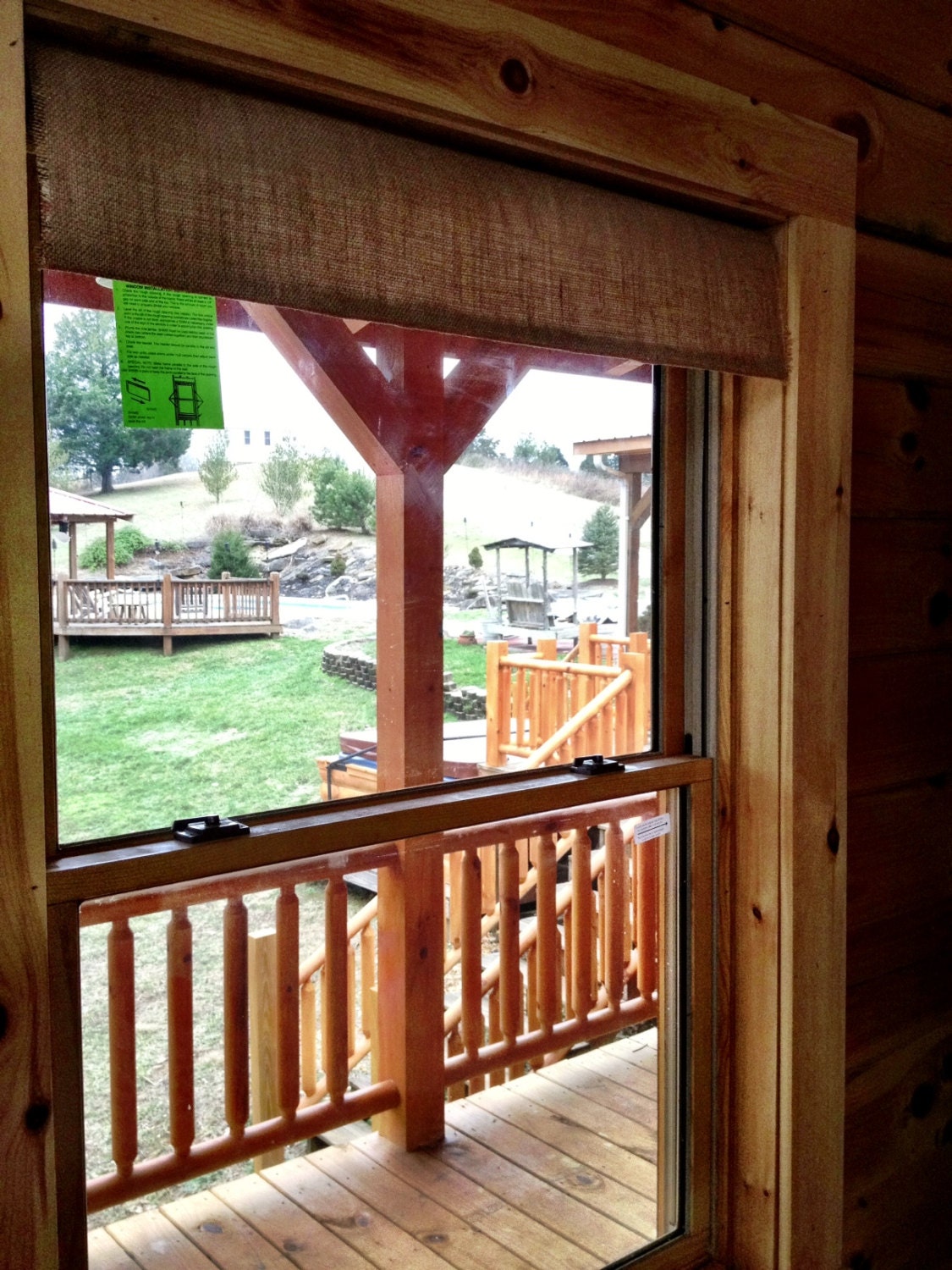 Burlap Roller Shade TIGHT WEAVE Custom Sizing Available