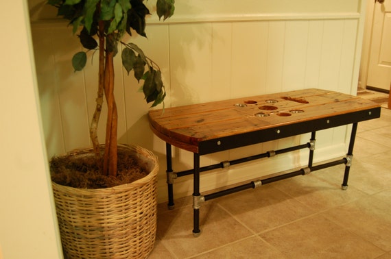 Items Similar To Reclaimed Electrical Cable Spool Coffee Table Bench On Etsy