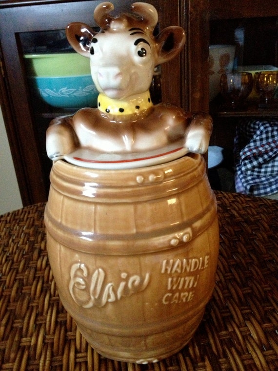 vintage guild logo Vintage Jar Elsie The Borden's Cow Cookie