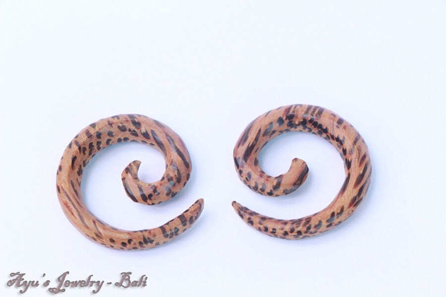 4g Gauge Spiral Gauges Wood Ear Expander 3/16 5mm