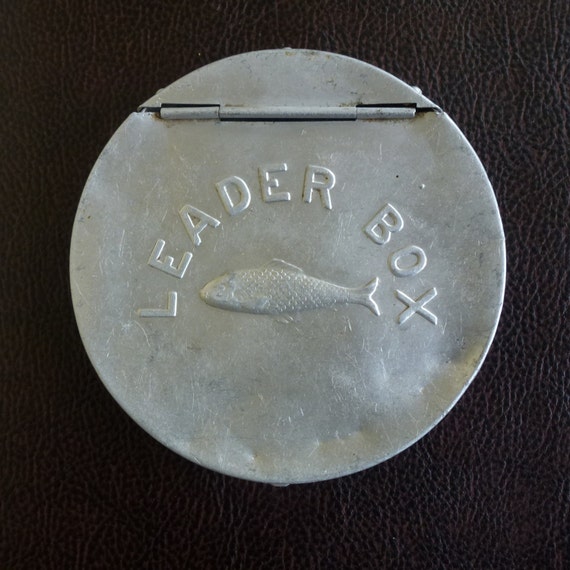 Vintage 1950's Aluminum Fishing Leader Box by NVMercantile on Etsy