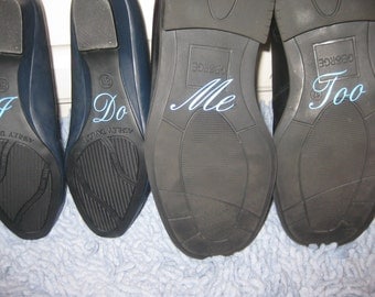 I Do Shoe Decals - I Do Shoe Stickers - Wedding Decals - Shoe Stickers - Wedding Shoe Decals - I Do Me Too Decal - Wedding Day - Blue