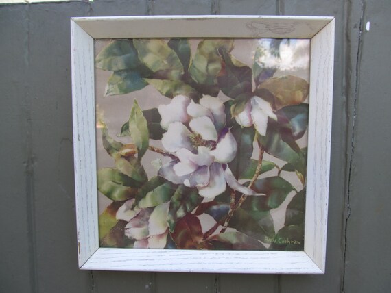 Magnolia Print in Original Frame by Ann by HomeEClecticByTeri