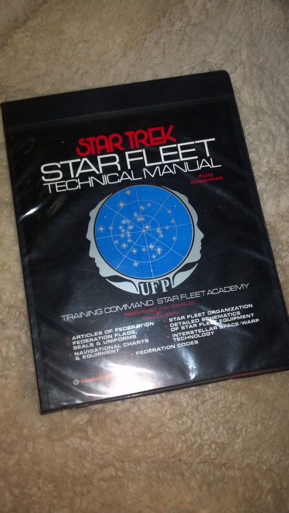 Star Trek Star Fleet Technical Manual 1975 First Edition
