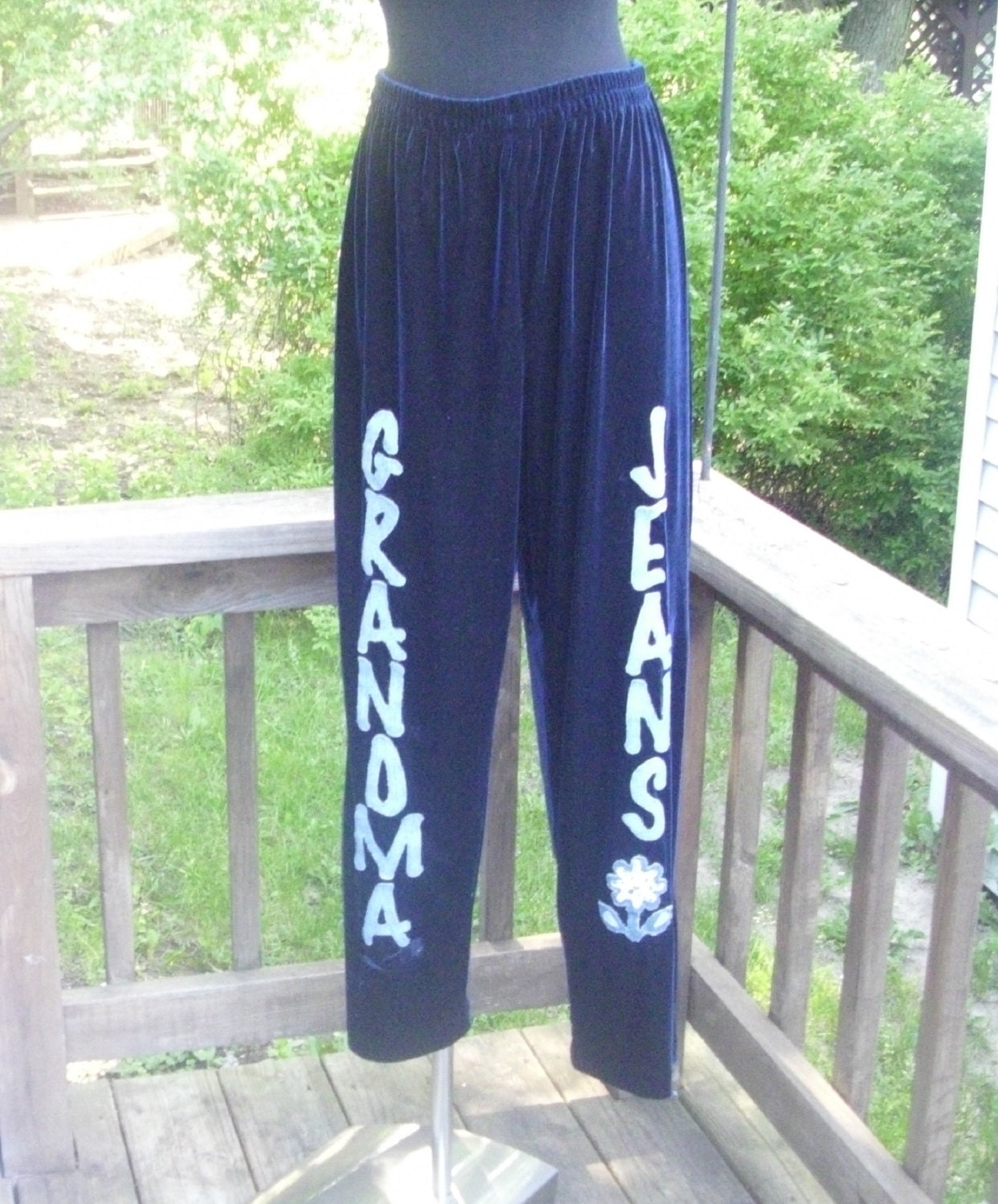 Womens Sweatpants Grandma Jeans Upcycled