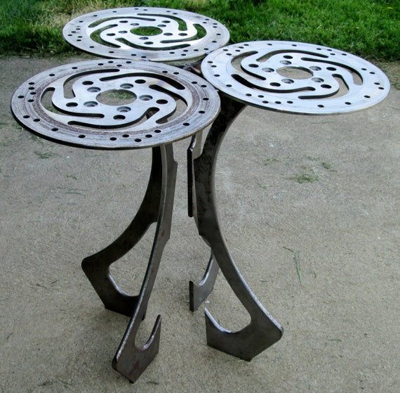 ReCycled Harley Motorcycle Part Art End Table