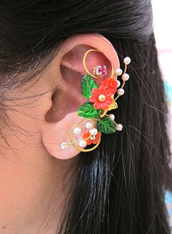 Floral ear cuff Clearance