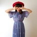 HOLD for S. Periwinkle spring dress, Japanese vintage, xs - small