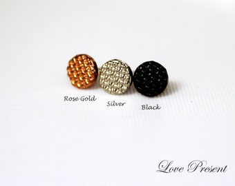 Rock N Roll and Punk Round Chess Board Stud Earrings Unisex Chic Geometric Post - Choose your color