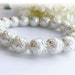 White Bracelet - Wedding Bracelet - Pearl Bracelet - Beaded Bracelet - Bangle