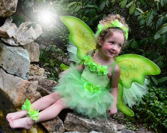 Items similar to Deluxe Tinkerbell Fairy Costume Tinker Bell on Etsy