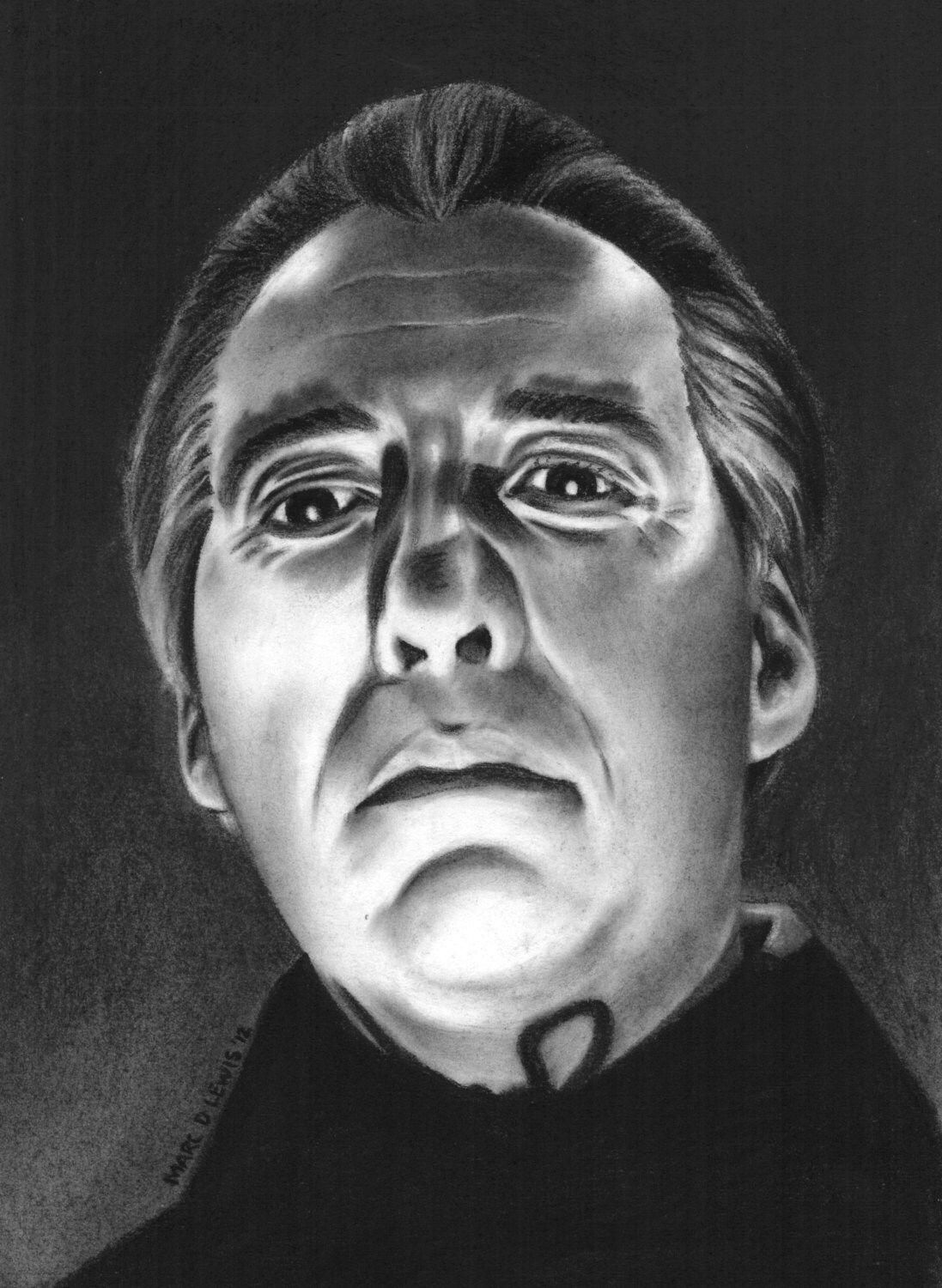 COUNT DRACULA ART Original Portrait of by MarcDLewisArt on Etsy