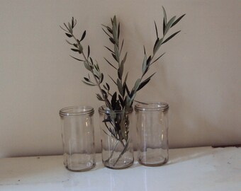 Three VINTAGE FOWLER'S bottles, No 31. Fabulous COLLECTION. Wedding flowers/ vintage storage