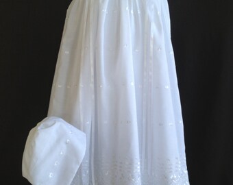 Patricia Christening Gown made of soft embroidered pure cotton and fully lined