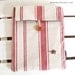 SALE iPad / tablet case -red stripe with a hedgehog appliqué