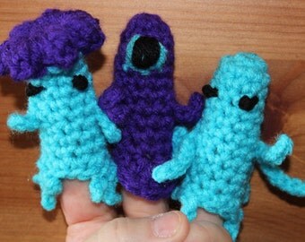 Monster Finger Puppets Crochet Pattern