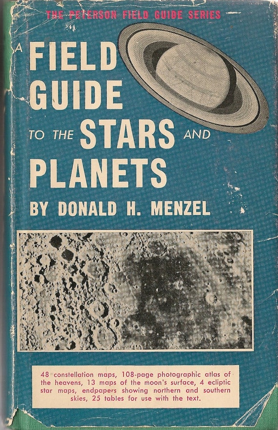 VINTAGE KIDS BOOK Peterson Field Guide to the Stars and Planets