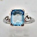 Vintage Avon Ring - 1981 Avon Blue Ice - Aquamarine Ring Size 9-1/2
