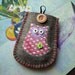 Pink Owl Felt Phone Case