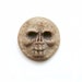 Skull Faux Bone Art Face Cab Round Skeleton Halloween Day of the Dead Spooky Dia De Los Muertos Cream Beige Rockabilly 2715 polymer clay