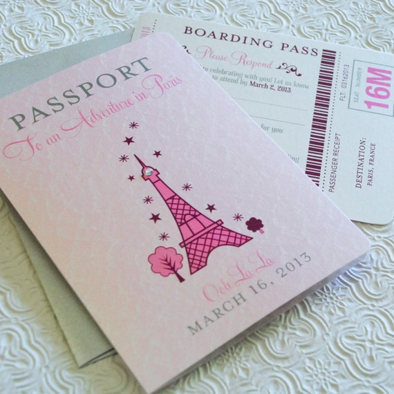 Paris Invitations Passport 8