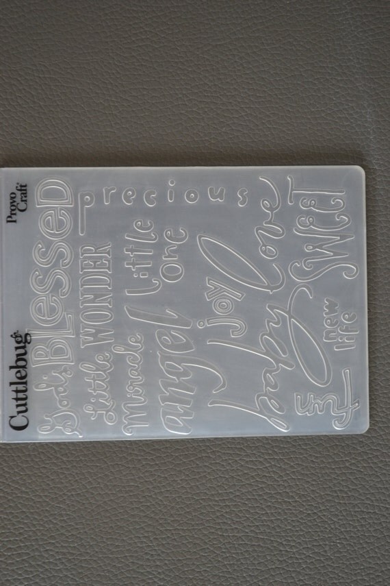 Baby Words cuttlebug embossing folder by provo craft by kards