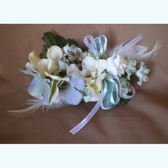 Floral barrette faerie women's fashion accessory feather wedding hair flowers flower girl hair flowers