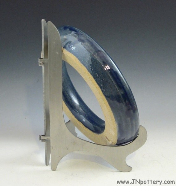 Ceramic Ring Vase Stoneware Pansy Ring Table Centerpiece