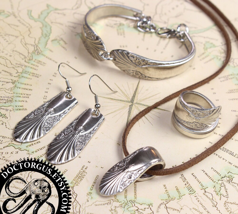 Sterling Silver Plated Silverware Jewelry Matching by